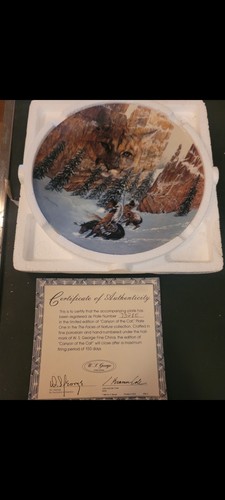 Vintage W.S. George "Cat Of The Canyon" Fine China With COA - Bild 1 von 3