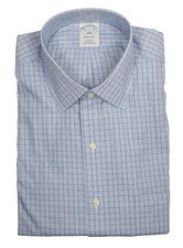 Brooks Brothers Regular Non-Iron All Cotton 15.5-32/33 Ainsley Collar Light Blue