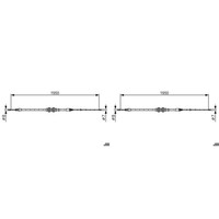 2X Bosch Handbremsseil Seilzug Handbremse Links+Rechts Passend FüR Renault Megan
