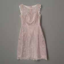 Azazie Womens Blushing Pink Lace Sleeveless Dress A4