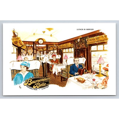 Bournemouth Belle Inaugural Train 5 July 1931 Pullman Dining Car Postcard