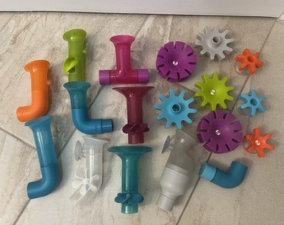 Boon Pipes Tubes Wheels Cogs Toddler Sensory Bath Toys Interactive Motor Skills