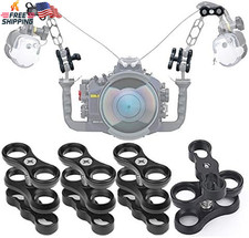 4 Pcs 1" Aluminum Ball Clamp Mount for Underwater Diving Light Arms Tray System,