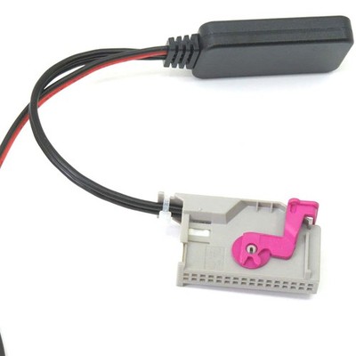 For Audi A3 A4 A6 A8 TT R8 RNS-E 32Pin Black Bluetooth4.0 Adapter Aux Cable 12V