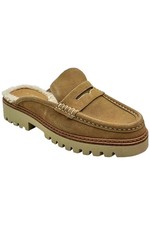 Donald Pliner Women's Hillie Calf Suede Slip On Loafers Blush