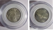 Moneta 50 Dollari Acquila  Che Vola Sopra L' Alba Anno 1998 In Platino .9995.