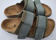 Birkenstock Uji, Khaki Suede & Leather Sandals - UK 3.5, EUR 36 Narrow