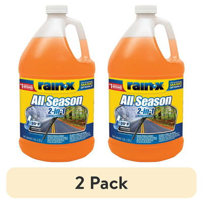 (2 pack) Rain-X All Season 2-in-1 Windshield Washer Fluid