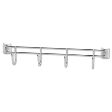 Alera SW59HB418SR 18" Deep 4-Hook Bars for Wire Shelving - Silver (2-PC/PK) New