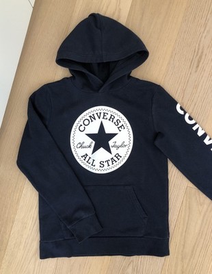  CONVERSE Jungen Hoodie Pullover mit Kapuze Navy Blau Gr.L / 147-163 TOP 