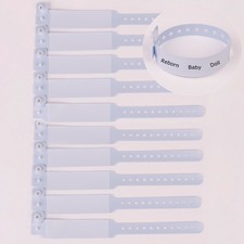 50X Infant Hospital ID Wristbands Bracelets for Reborn Newborn Baby Dolls Supply