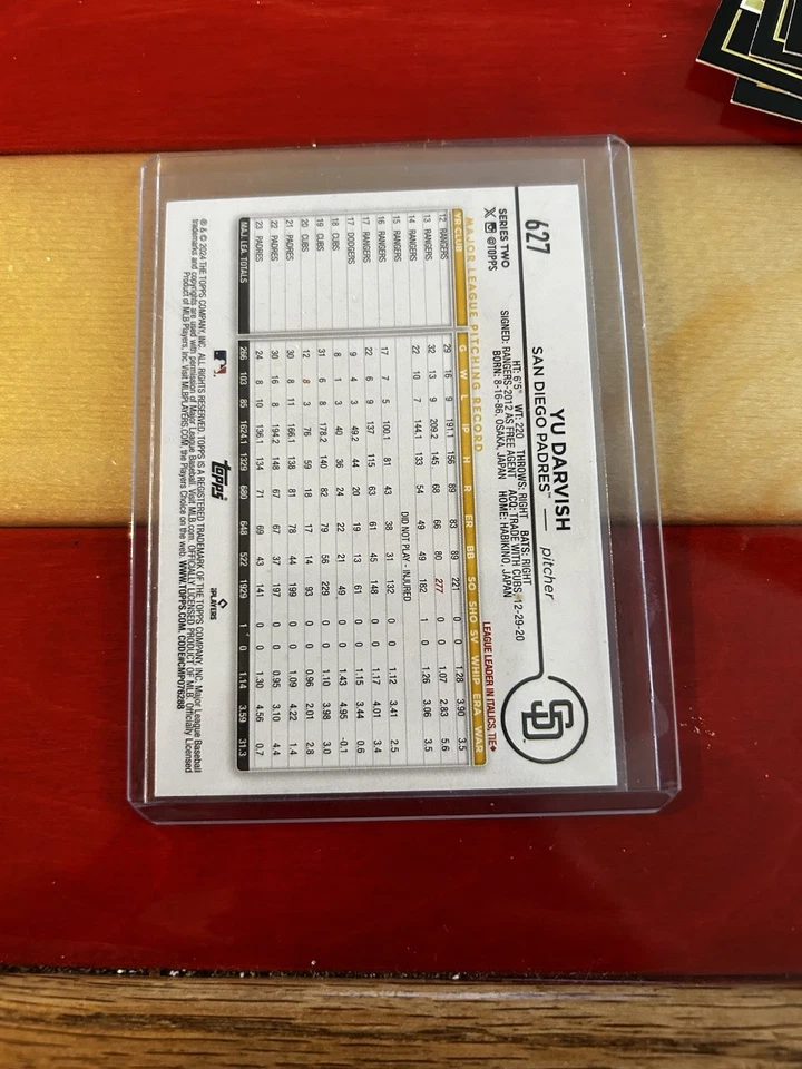 2024 Topps Series 2 - Yu Darvish #627 Team Color SSP - Image 2 of 2