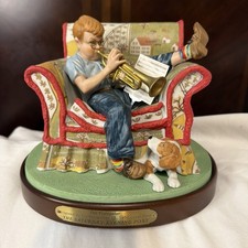 The Trumpeter " inspired by Norman Rockwell's "  Figurine The Saturday Nightpost