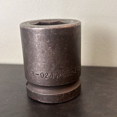 Armstrong 3/4'' Drive 24mm Impact Socket 48-024 USA