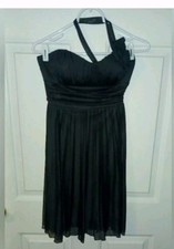 Speechless juniors' Rosette one-shoulder dress/Black/Sz M