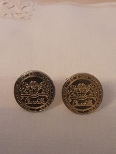 RARE FAMOUS CHURCHILLS CLUB MEMBERSHIP CUFFLINKS BOND STREET LONDON GOLD TONE