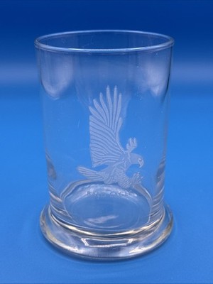 Etched Bald Eagle Highball  Whiskey Glass /Tumblr 4.5 Inch Tall