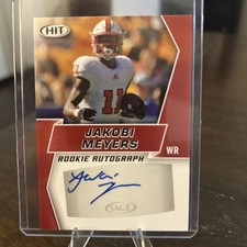 2019 Sage Hit Premier Draft - Rookie Autographs Jakobi Meyers #A33 (AU, RC)