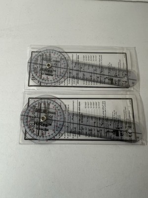 Lot of 2 Baseline HiRes Goniometer 6  Plastic 360 Degree