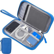 CAAORDKSO Travel Cord Organizer - Electronics 7.48 x 4.5 x 1.1 inches, Blue