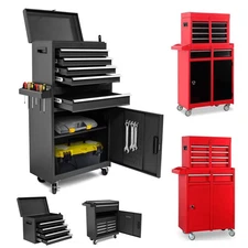 Garage/Shop Tool Chests Rolling Tool Box Storage Cabinet with Wheels & 5 Drawers