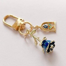  New blue rose blue rose key chain rose charm