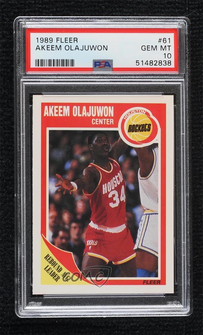 1989-90 Fleer Hakeem Olajuwon #61 PSA 10 GEM MT HOF