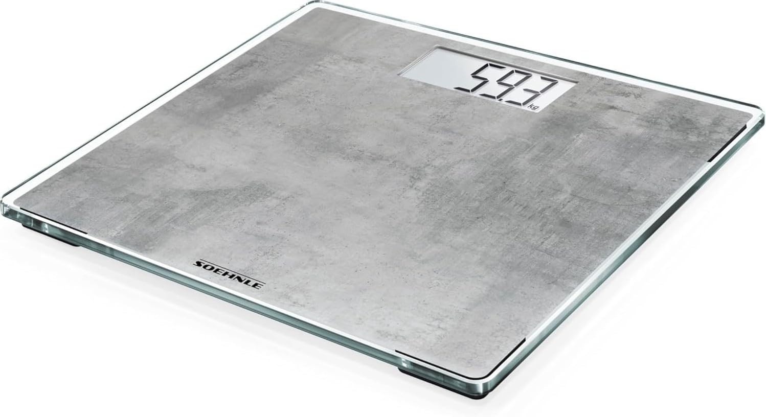 Pèse personne Style Sense Compact 300 Concrete à grand écran LCD et haute précision