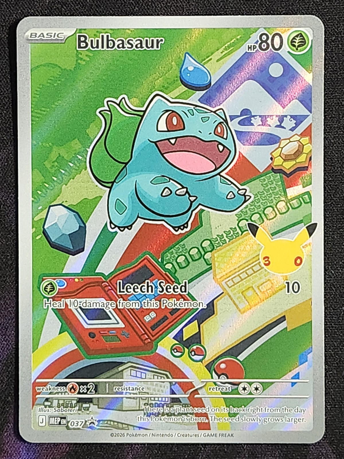 Pokemon Bulbasaur 037 Black Star Promo BSP