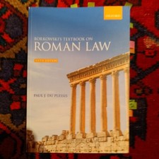 Borkowskis Textbook on Roman Law by Paul J. d...