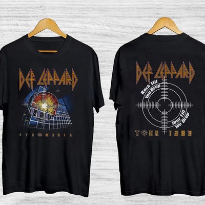 1983 Def Leppard Pyromania Tour T-Shirt Black, Def Leppard Shirt Fan Gift