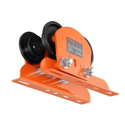 Robust Manual Trolley 2200lb Load 2.68-4.33 in Dual Alloy Wheel System
