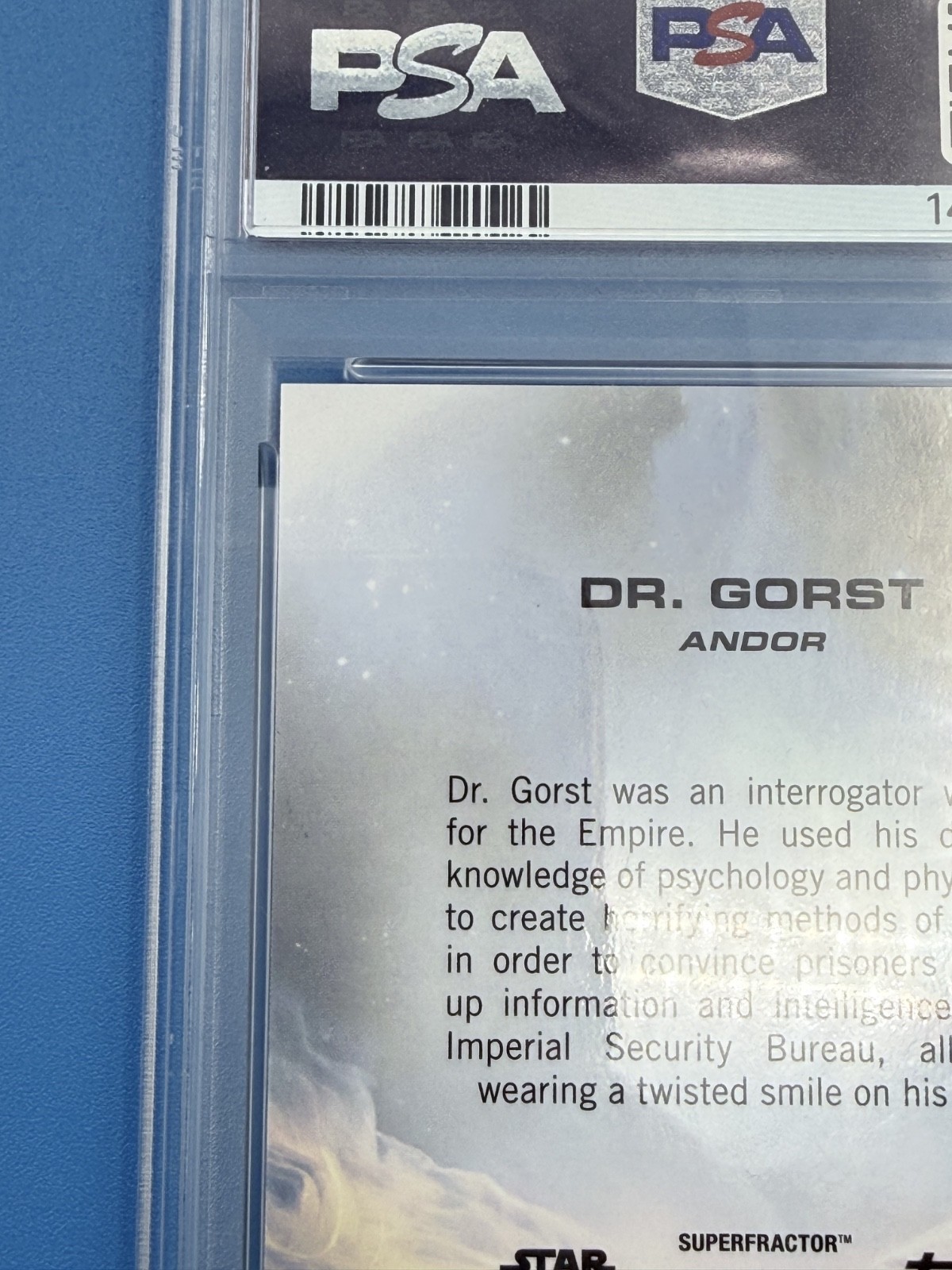 2025 Topps Star Wars Chrome Dr. Gorst AUREBESH SUPERFRACTOR 1/1 PSA 9 🔥 Debut view 8