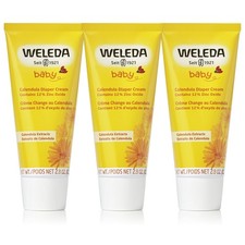 Weleda Baby Calendula Diaper Cream, 2.8 Fluid Fl Oz Pack of 3 , White