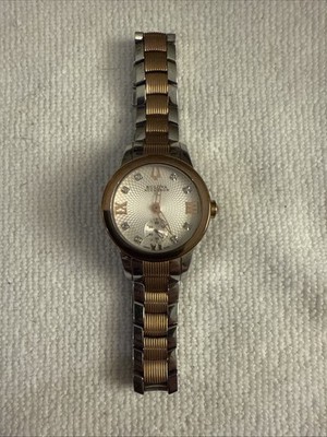 Swiss Made Bulova Accutron 65P100 Masella Diamond Accented Two-Tone Ladies Watch
