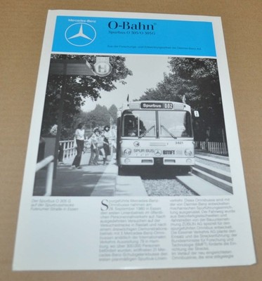 Mercedes Benz O-Bahn O 305 Bus Omnibus Coach Brochure Prospekt 0482 DE