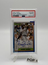 2025 Topps Series 1 - 1990 Topps Baseball Auto Barry Bonds PSA 10 Pop 1 #90A-BBO