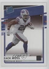 2020 Panini Chronicles Clearly Donruss Rated Rookie Zack Moss #RR-ZM 10qk