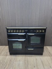 ⚡️ALL ELECTRIC ⚡️CERAMIC RANGEMASTER CLASSIC 110 RANGE COOKER BLACK and BRASS 