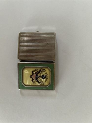 World War Ii Vintage Whack, Cosmetic, Compact With Near And Original Red Makeup