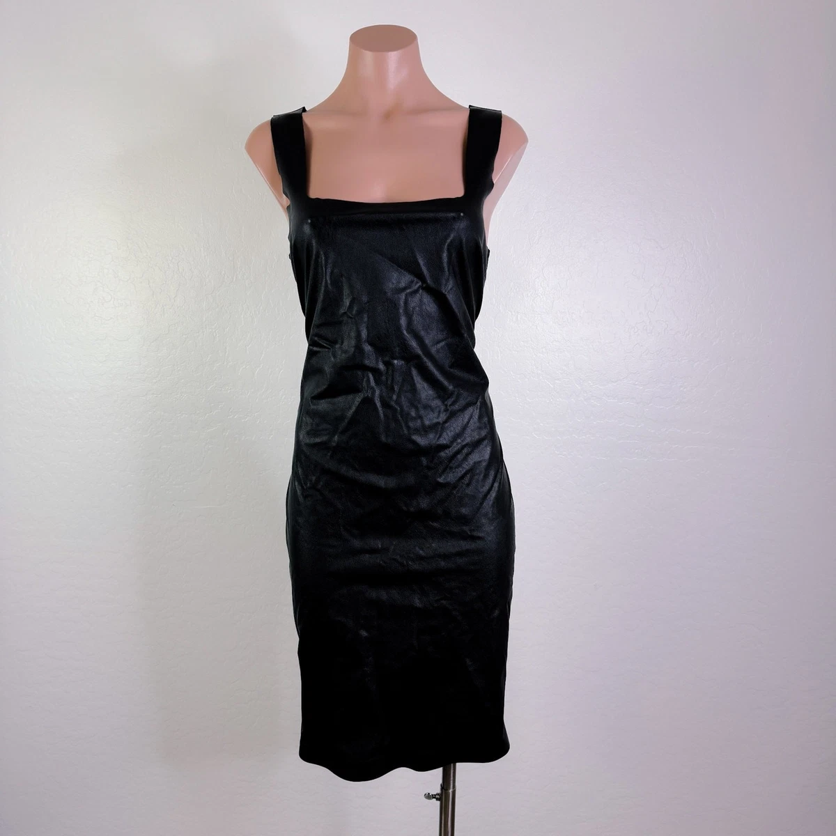green emerald velvet dress Calvin Klein Womens Solid Faux Leather Sheath Dress Black 6 at Amazon  Women's Clothing store