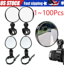 Bike Mirror Rotaty Round MTB Road Handlebar Bicycle Rear View Glass Cycling Lot
