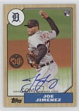 2017 Topps Update 1987 Rookies and Trades Auto Joe Jimenez #87A-JJ Auto 3q5