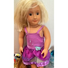 Our Generation 18" Doll Blonde Hair Brown Eyes 40 Pieces Clothing Accessories