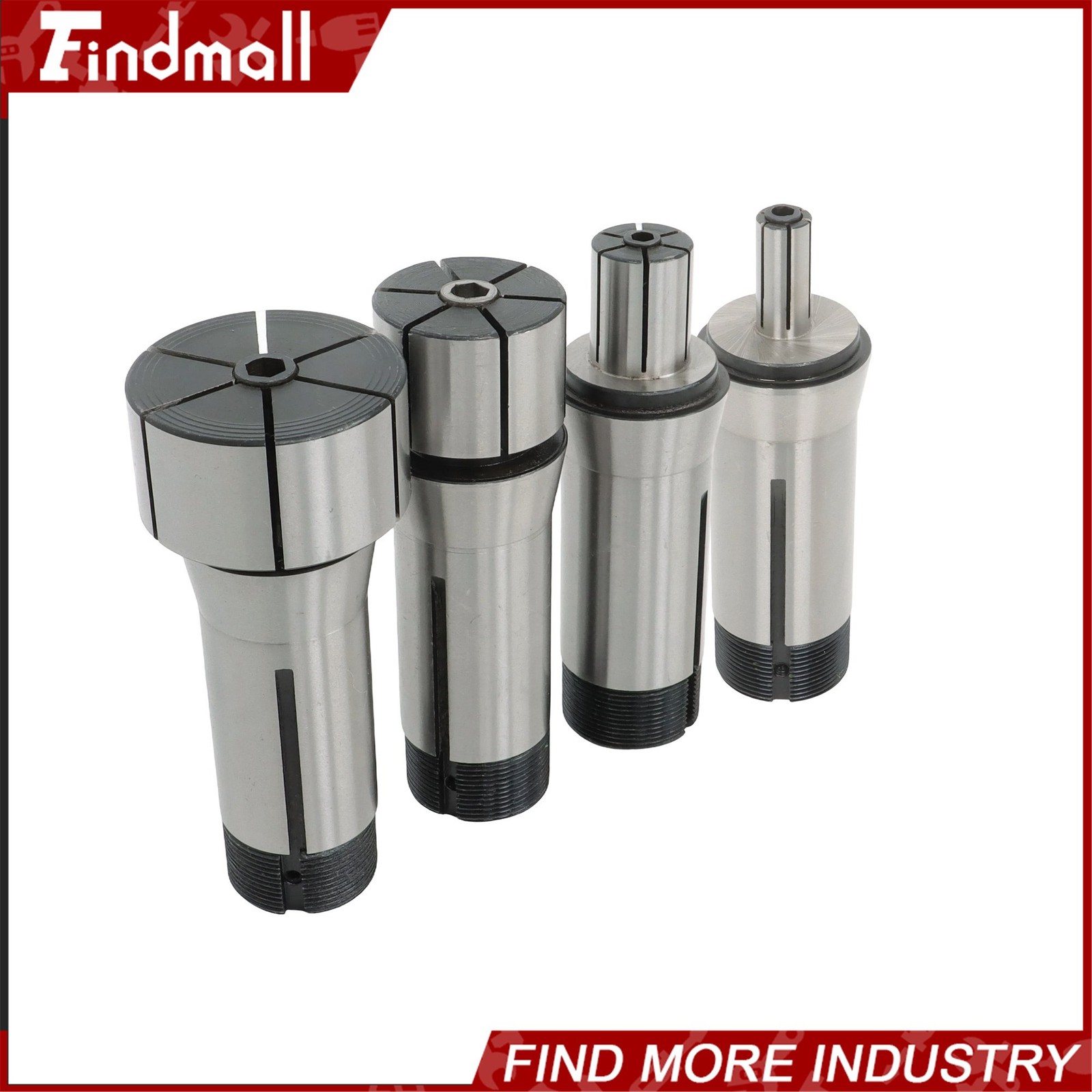 Findmall 4 Pack 5C Expanding Collet Set 1/4 - 1-15/16 Machinable Mandrel Lathe
