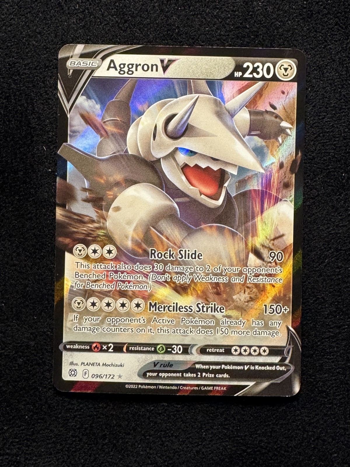 Aggron V 96/172 Brilliant Stars Holo Rare V NM
