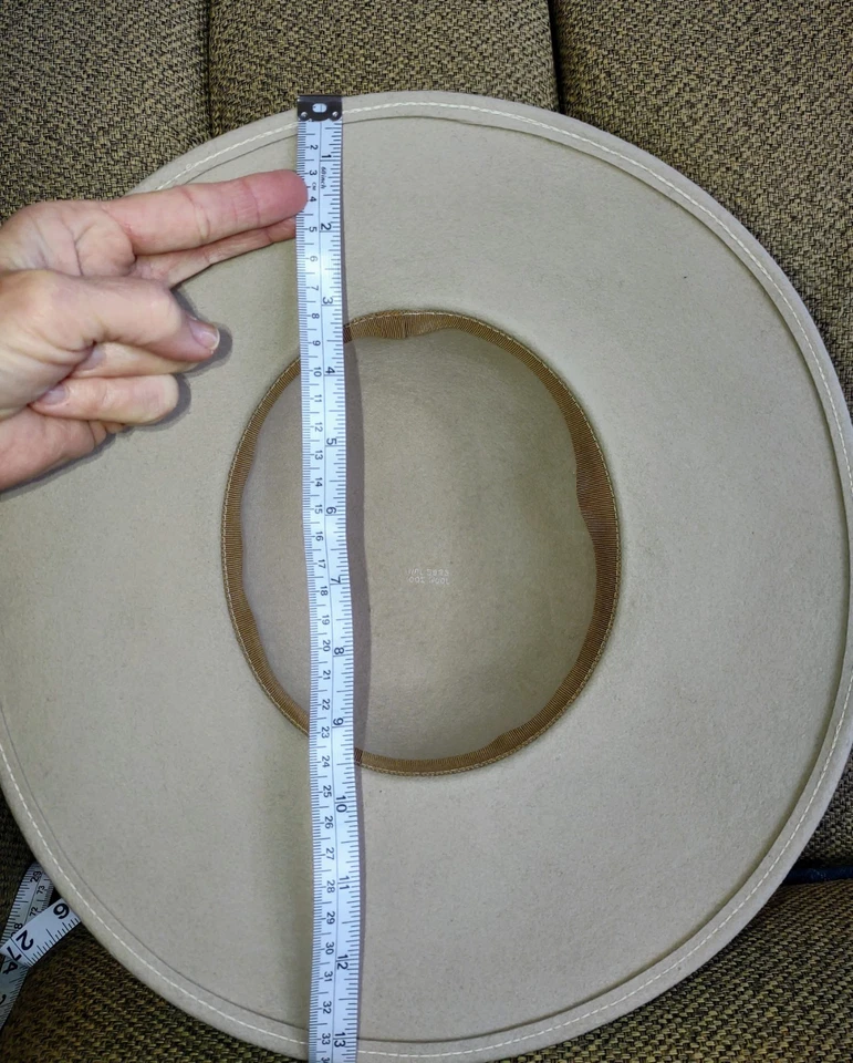 Sombrero de dama beige ala ancha Foto 4 de 4