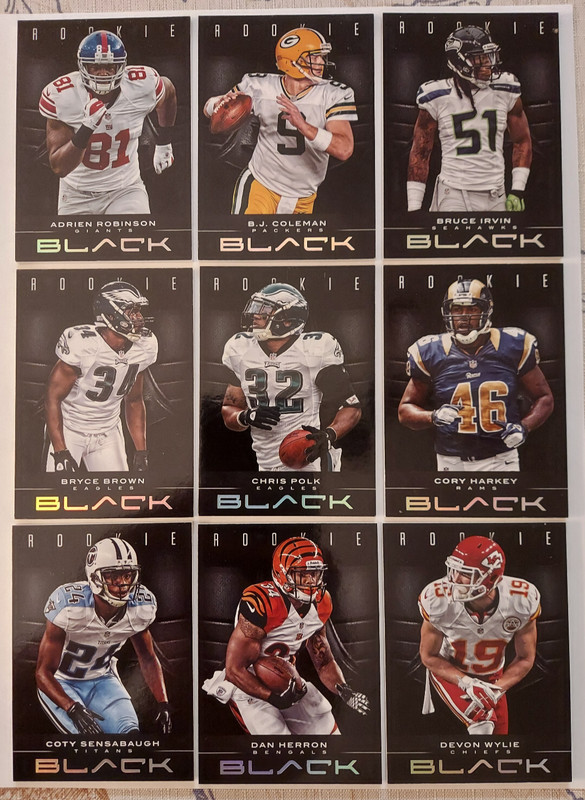 27 different 2012 Panini Black ROOKIE CARDS /349 - Melvin Ingram, Marvin Jones,