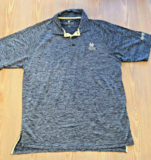 Notre Dame Fighting Irish Men's Large Polo Shirt - Heather Gray / Navy Blue