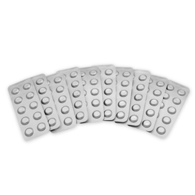100 Testtabletten Set: 50x Chlor DPD No1 + 50x pH Phenol Red Pooltester Tester